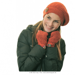 Opskrift - Hklet baskerhue og halvvanter