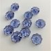 Blomsterknap 2-huls, 15 mm - transparent bl