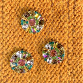 Farvet blingknap, 20 mm