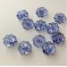 Blomsterknap 2-huls, 15 mm - transparent bl