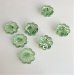 Blomsterknap 2-huls, 15 mm - transparent grn