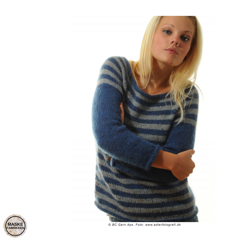 Opskrift - Bluse med rullekant