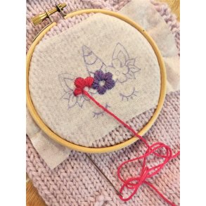 Kit til broderi p strik - 12,5 cm ring