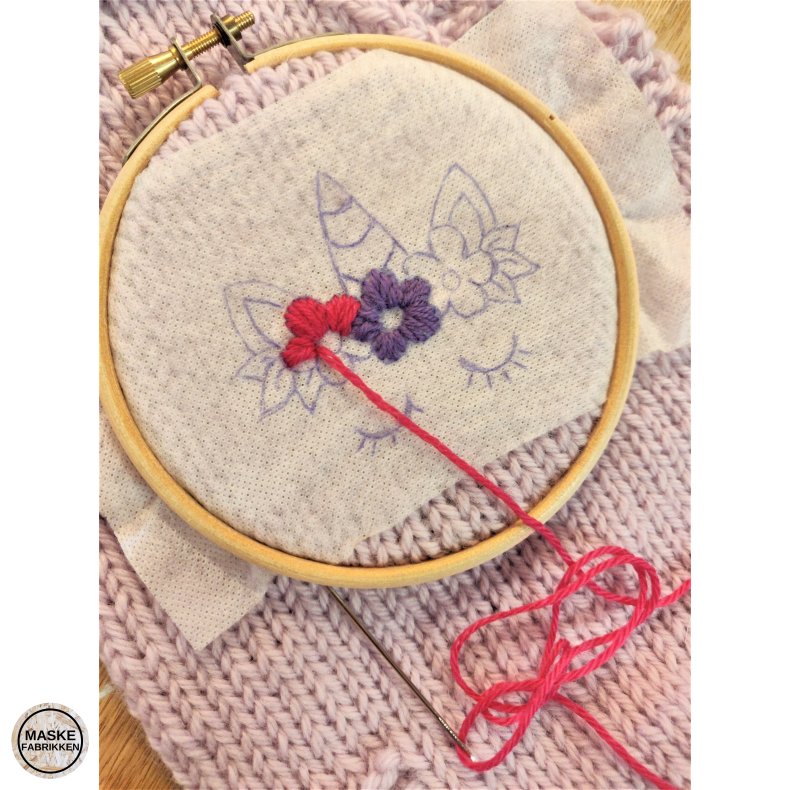 Kit til broderi p strik - 12,5 cm ring