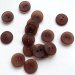Mat brun 2-huls knap, 12 mm