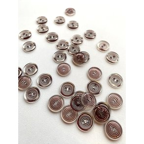 Klar knap med brune cirkler, 13 mm
