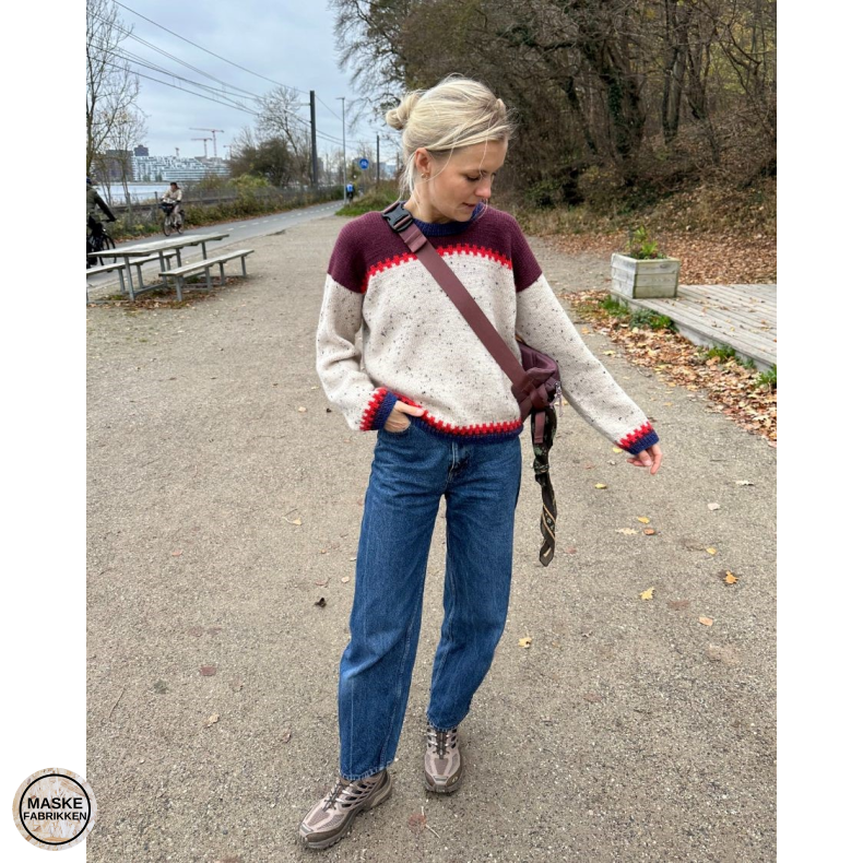 PetiteKnit - Cross Sweater, strikkeopskrift (papir)