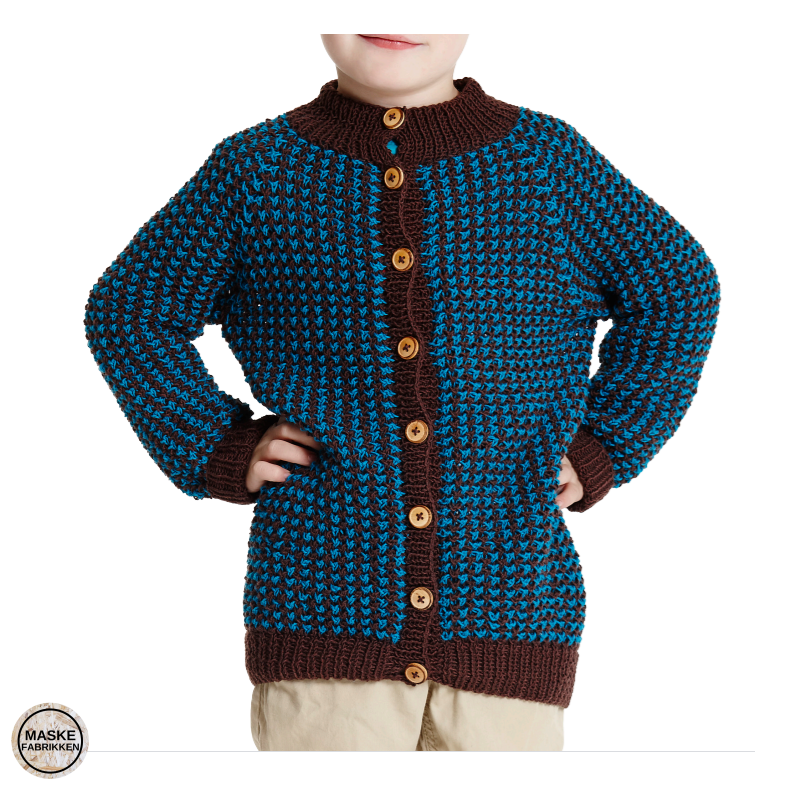 Opskrift - Drengecardigan i vaffelstrik