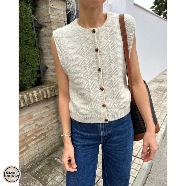 PetiteKnit - Esther Vest, strikkeopskrift (papir)