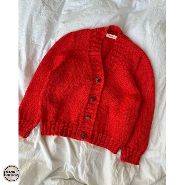 PetiteKnit - Eva Cardigan Junior, strikkeopskrift (papir)