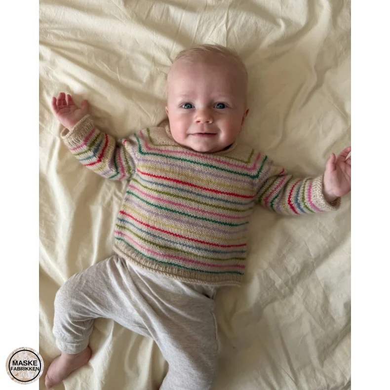 PetiteKnit - Frankie Sweater Baby, strikkeopskrift (papir)