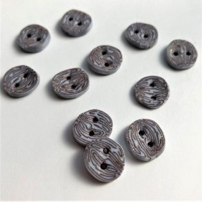 Hndlavet knap, stribet - ca. 14 mm