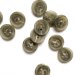 Gr meleret knap i hornlook 4-huls, 18 mm