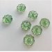 Blomsterknap 2-huls, 15 mm - transparent grn