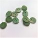 Irregulr knap, grn, 2-huls, 15 mm