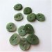 Irregulr knap, grn, 2-huls, 12 mm