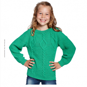 Opskrift - Grn sweater med snoninger