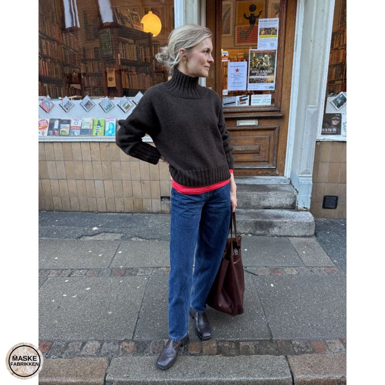 Hannah Sweater O-neck - PetiteKnit, papir