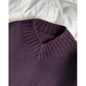 Hannah Sweater V-neck - PetiteKnit, papir