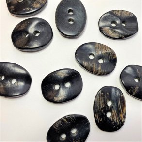 Hornknap 2-huls, 38 mm