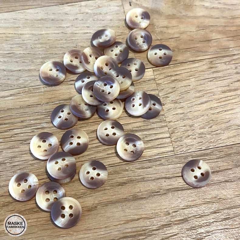 Knap i hornlook, 4-huls, 10 mm
