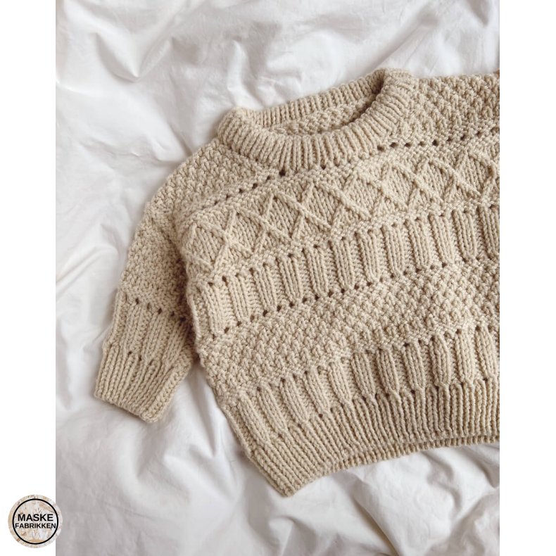 PetiteKnit - Ingrid Sweater Baby, strikkeopskrift (papir)
