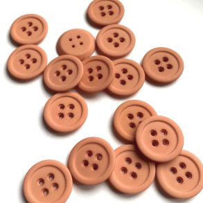 Nude mat knap, 4-huls, 20 mm