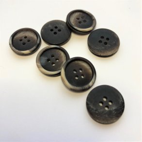 Brun/Beige knap, 4-huls, 15 mm