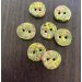 Hndlavet knap, grn marmoreret - ca. 15-16  mm
