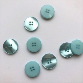 Blank lysebl knap 4-huls, 15 mm