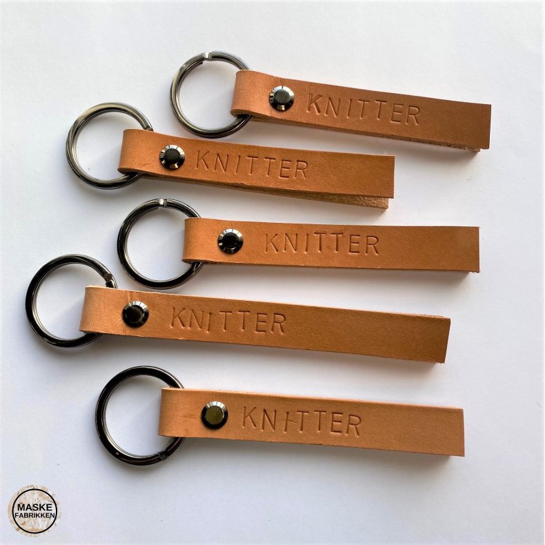 Ldernglering 'KNITTER' - brun