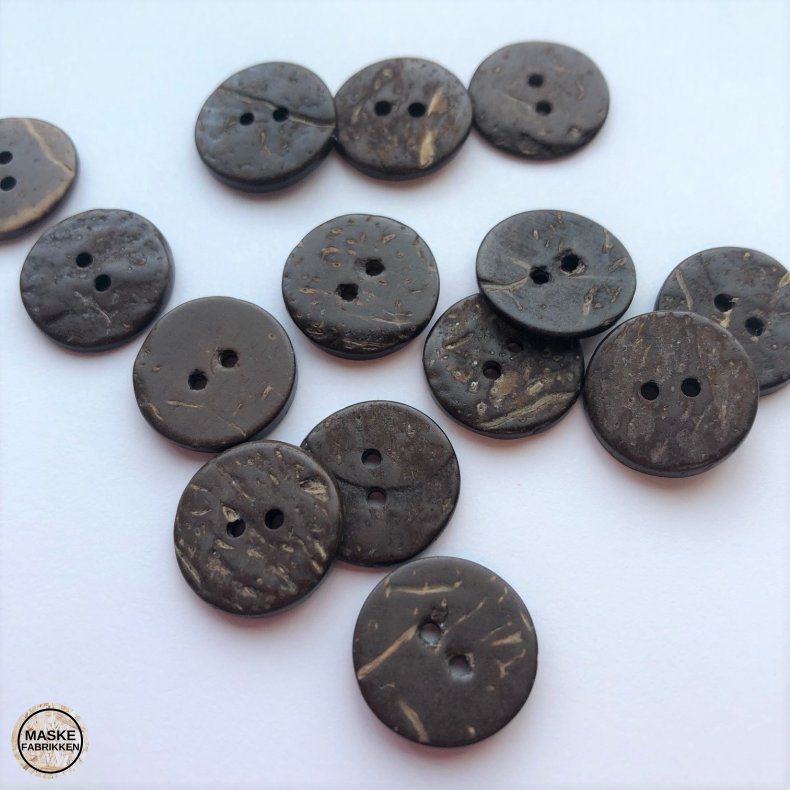 Kokosknap 2-huls, 18 mm