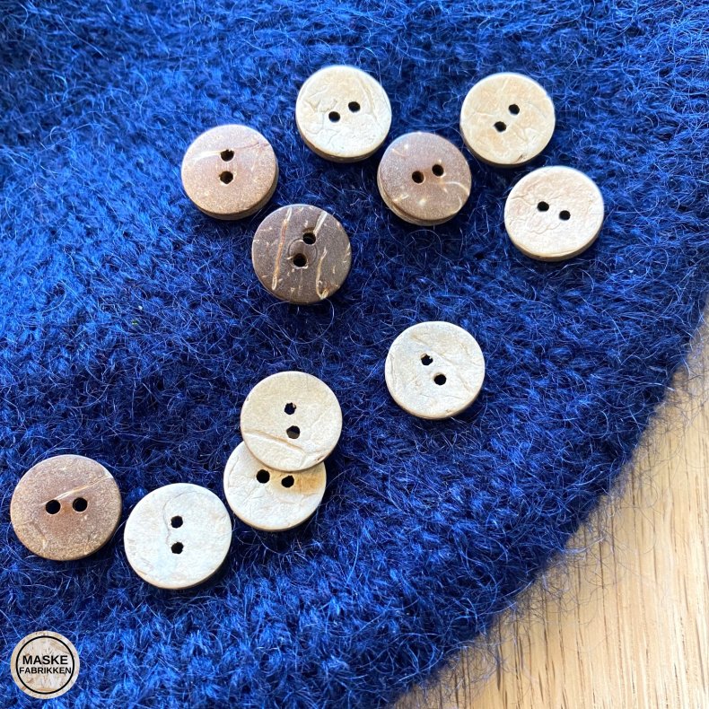 Kokosknap 2-huls, 12 mm