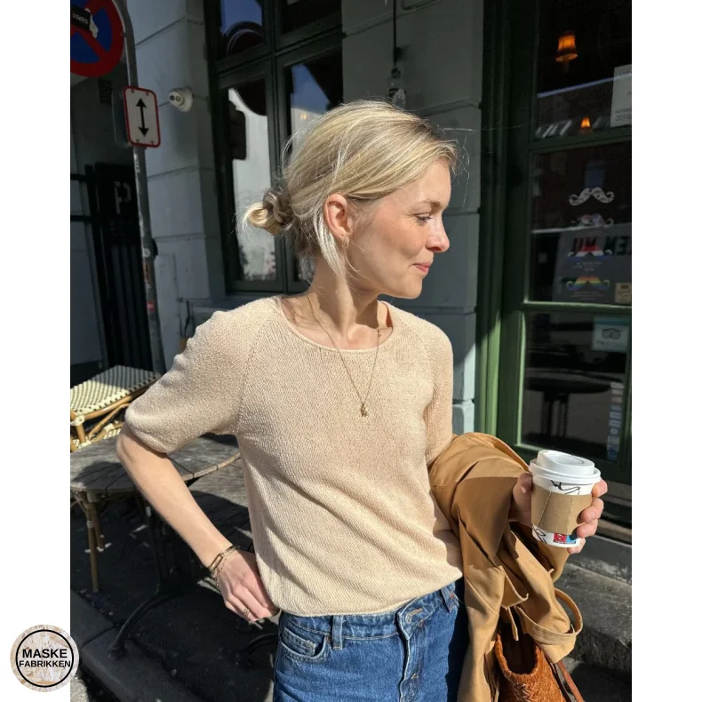 PetiteKnit - Kumulus Tee O-neck, strikkeopskrift (papir)