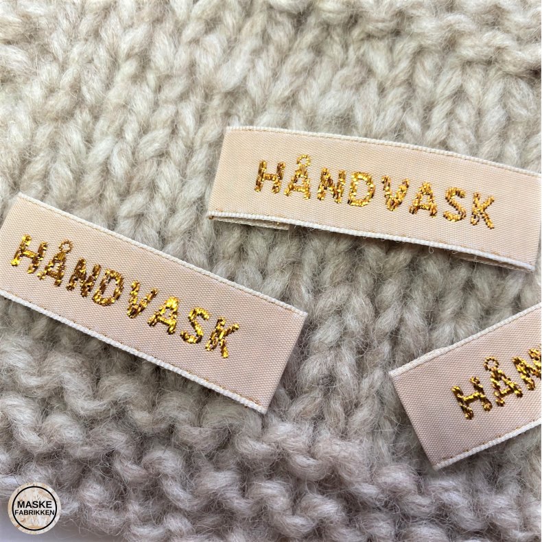 HNDVASK label - 1,4 x 4,8 cm