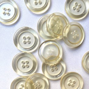 Lysegul, klar knap, 25 mm