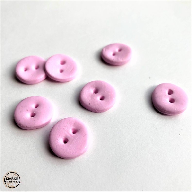 Hndlavet knap, lyserd glimmer - ca. 15 mm