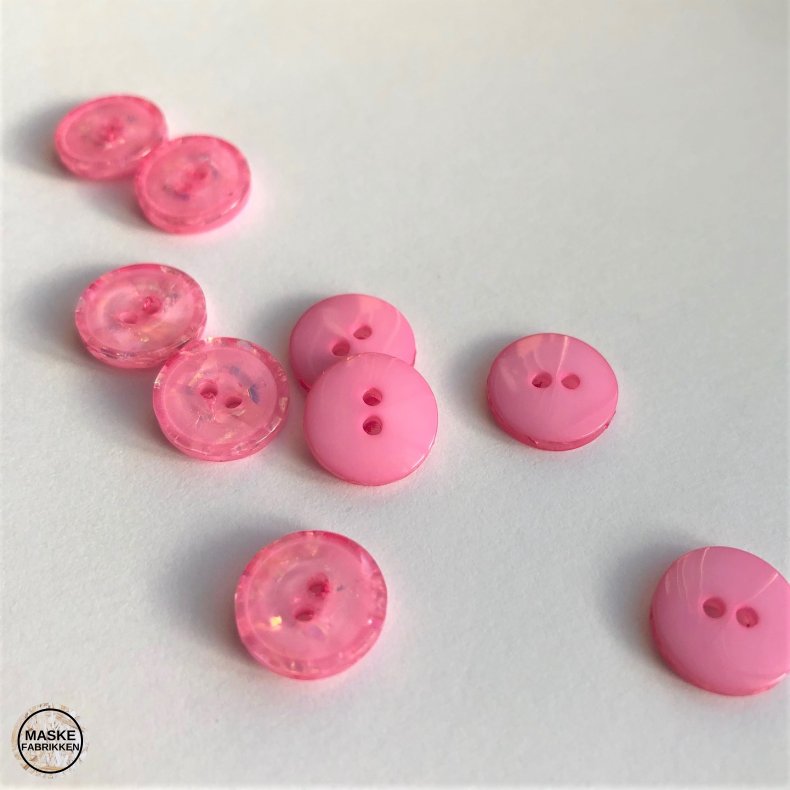 Blingknap med je - Multifarvet,  23 mm