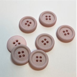 Mat glimmerknap 4-huls, 20 mm - lyserd