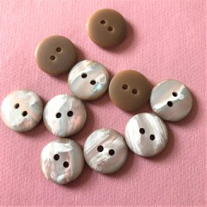 Marmoreret knap, 16 mm