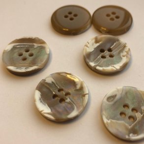 Marmoreret knap, 20 mm