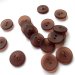 Mat brun 2-huls knap, 12 mm