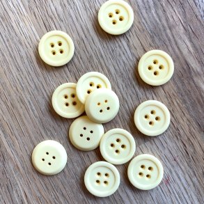 Gul mat knap, 4-huls, 20 mm