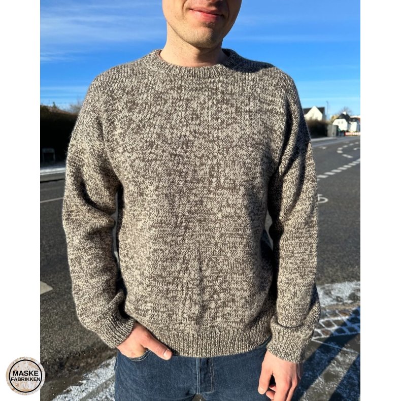 PetiteKnit - Melange Sweater Man, strikkeopskrift (papir)