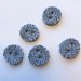Hndlavet knap, gr mnster - ca. 17 mm