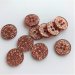 Mokka glimmerknap 4-huls, 15 mm