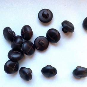 Lderlook med je - knap, 16 mm