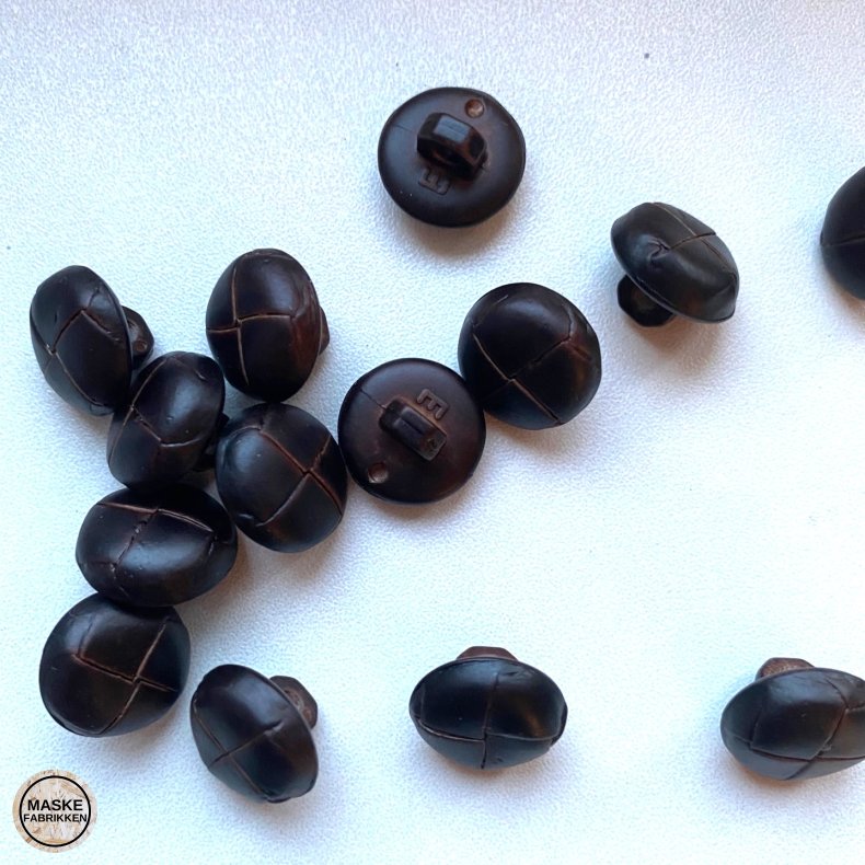 Lderlook med je - knap, 16 mm