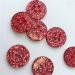 Rd glimmerknap 4-huls, 15 mm
