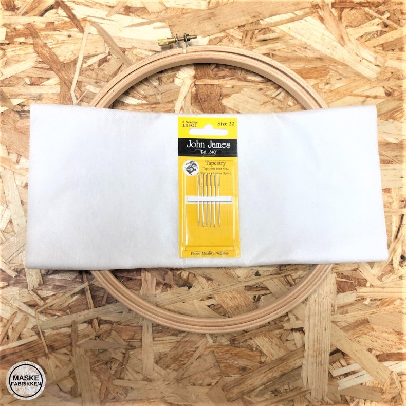 Kit til broderi p strik - 20 cm ring